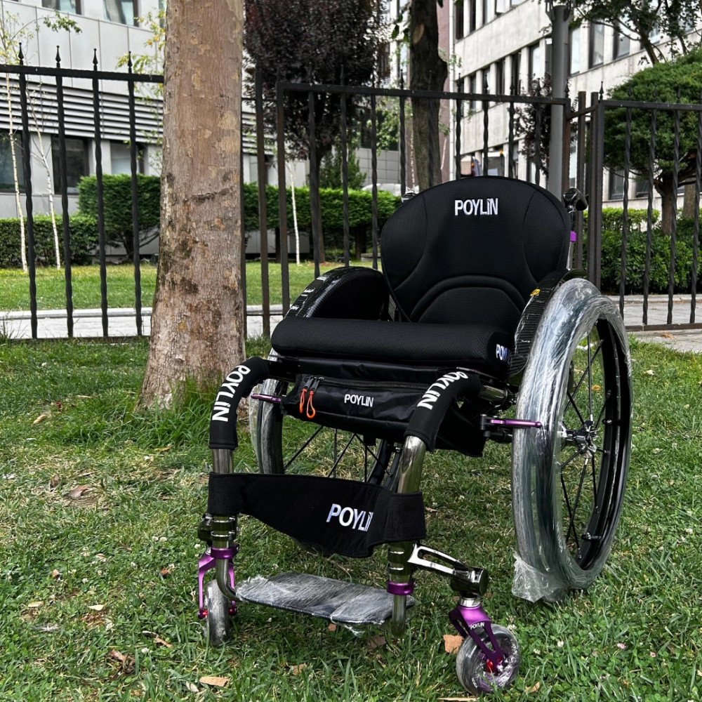 Poylin P153 Aktif Tekerlekli Sandalye (Titanyum)