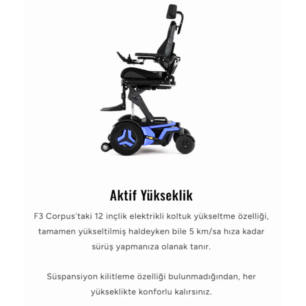 Permobil F3 Corpus Elektrikli Tekerlekli Sandalye