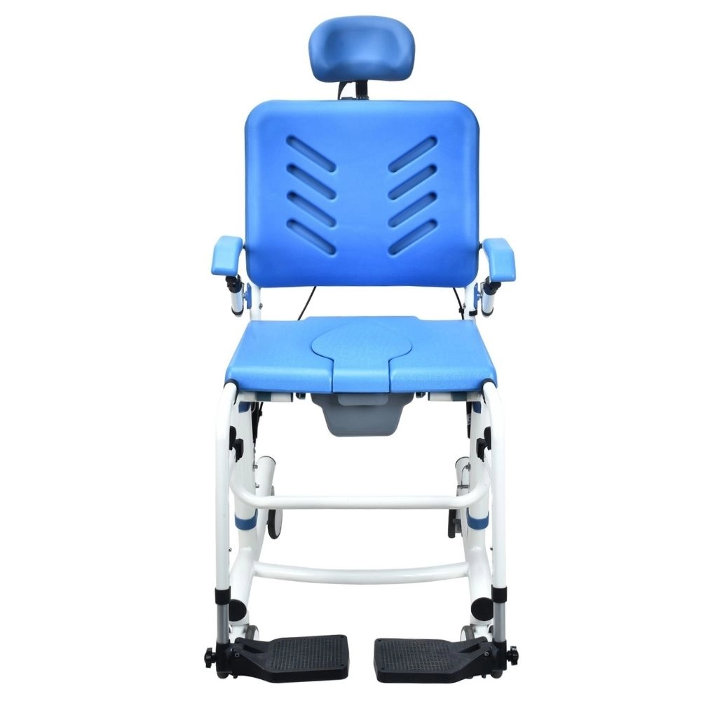 Poylin P620 Tilt Özellikli Baş Destekli Alüminyum Banyo Tuvalet Sandalyesi