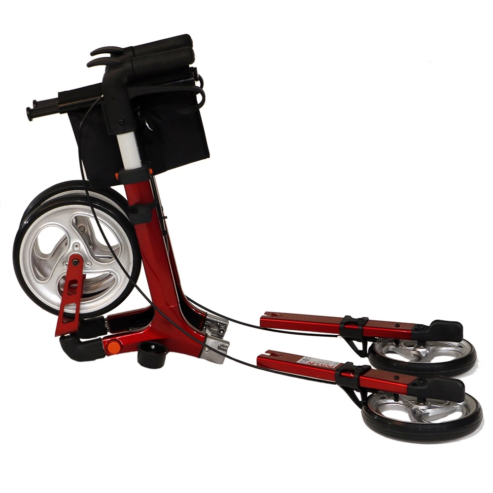 Poylin P888 Ultra Lüks Rolatör Kırmızı - Titanyum Gri