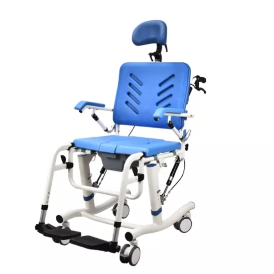 Tilt Özellikli Baş Destekli Banyo Tuvalet Sandalyesi